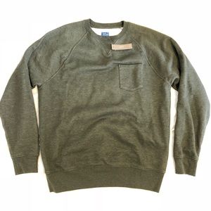 J.crew Texture Crewneck Large Olive Color
